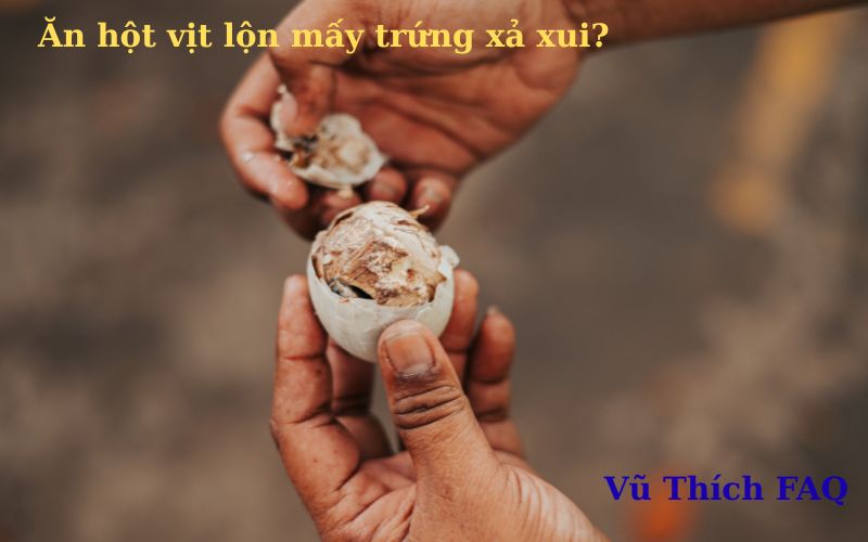 Ăn hột vịt lộn mấy trứng xả xui? hướng dẫn cách ăn đúng chuẩn
