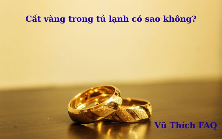 Cất vàng trong tủ lạnh có sao không? nên cất ở đâu an toàn nhất?