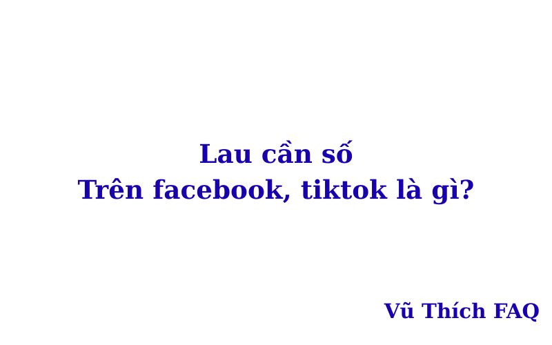 Lau cần số trên facebook, tiktok là gì?